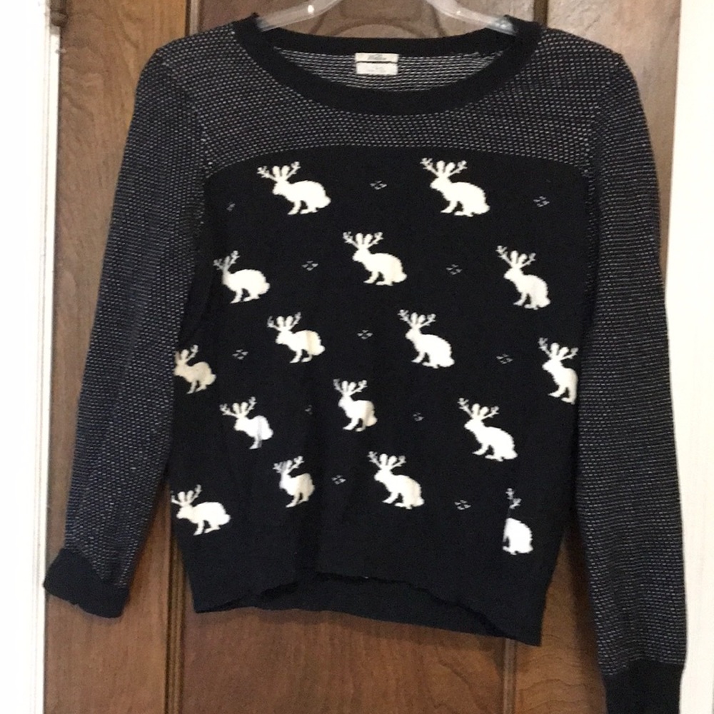 Madewell sweater with Jack elope print says Wallace